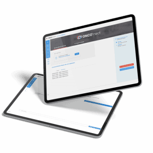 Interface ONCO’nect sur tablettes